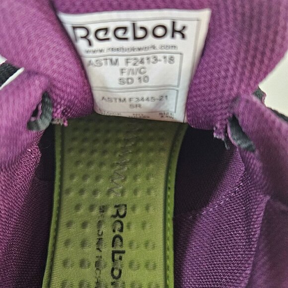 Reebok Women's Exofuse Cushioned Athletic Safety Work Shoe Gray and Plum Size 10 - Picture 8 of 8